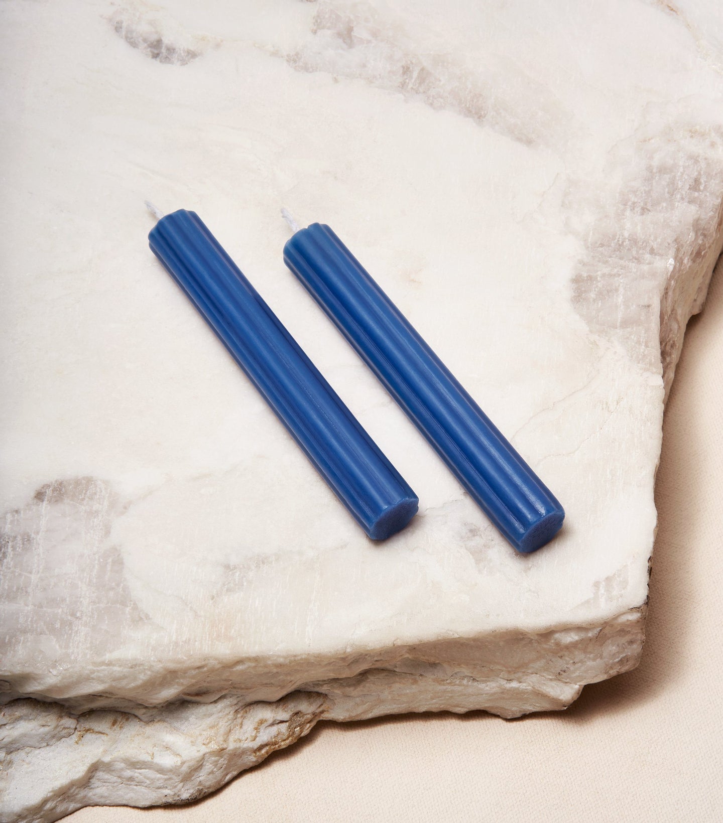Load image into Gallery viewer, Two Shabbat Candles in Midnight Blue