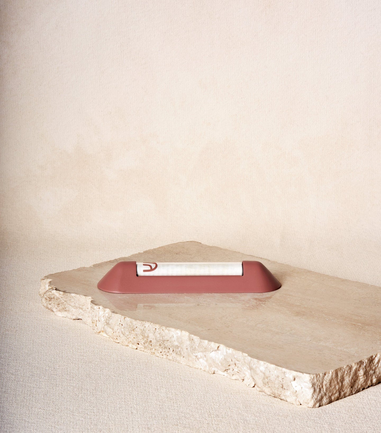 Load image into Gallery viewer, Shelter Mezuzah in Clay Red side view