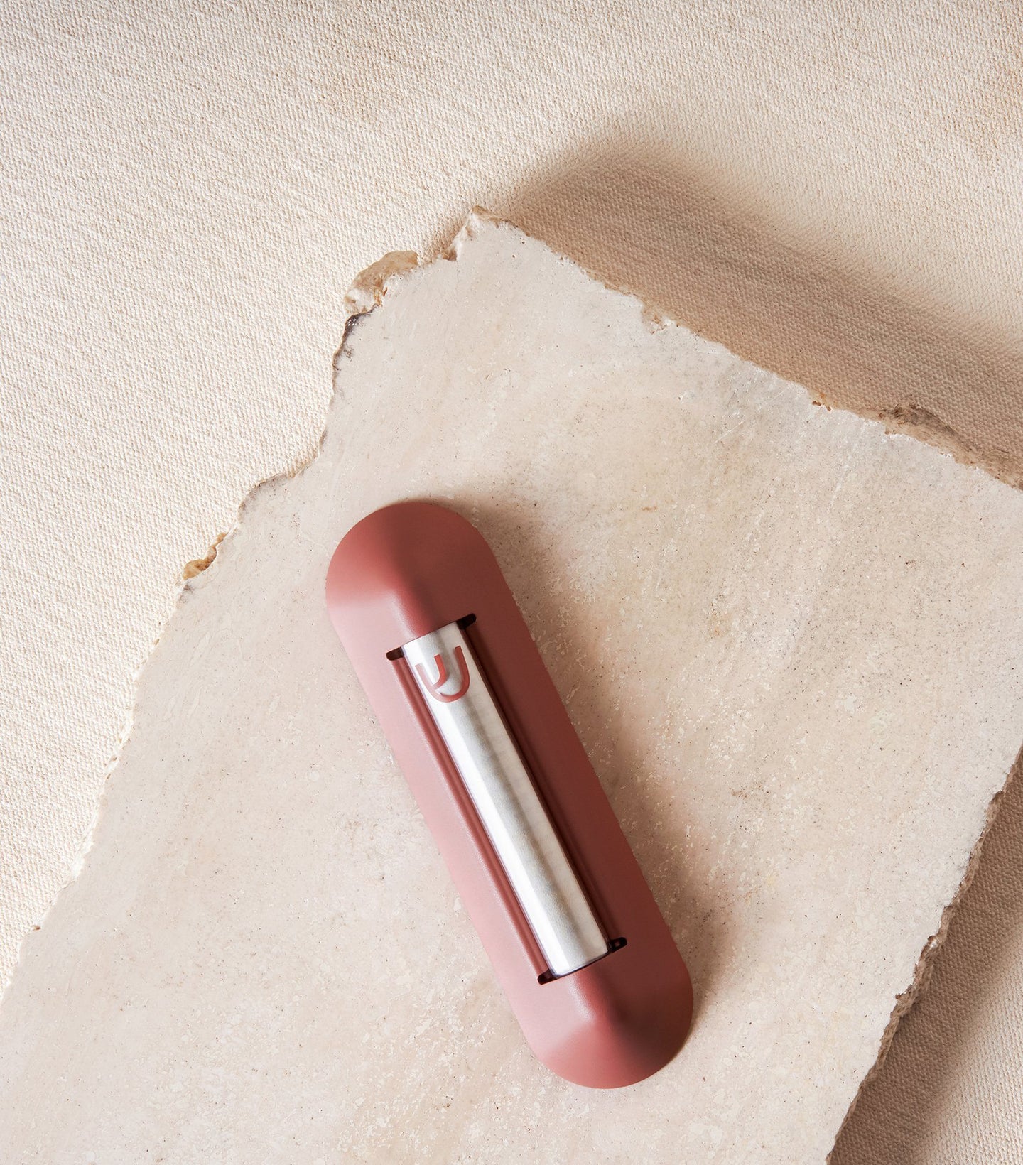 Load image into Gallery viewer, Shelter Mezuzah in Clay Red modern mezuzah