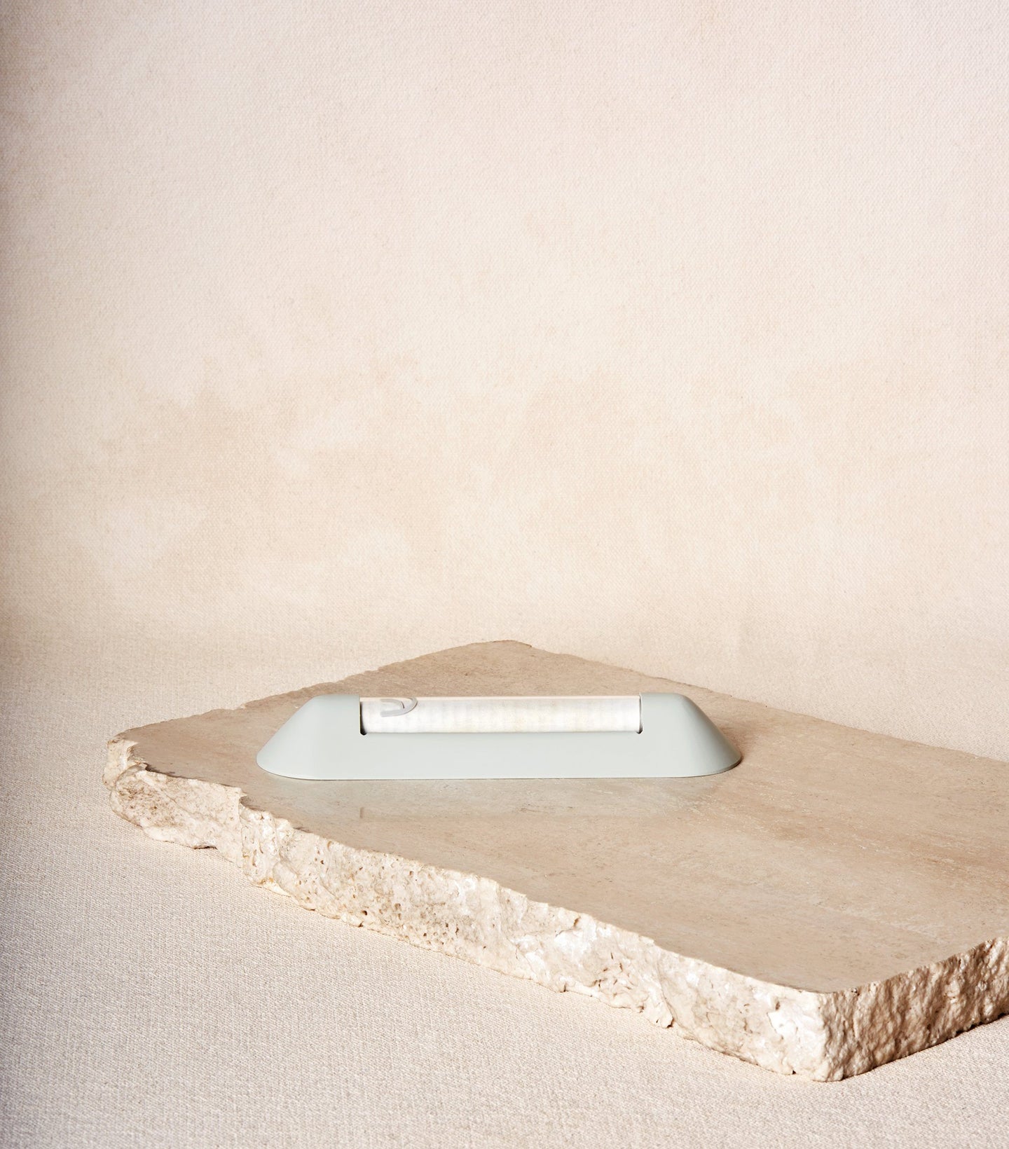 Load image into Gallery viewer, Shelter Mezuzah in Cloud white side view