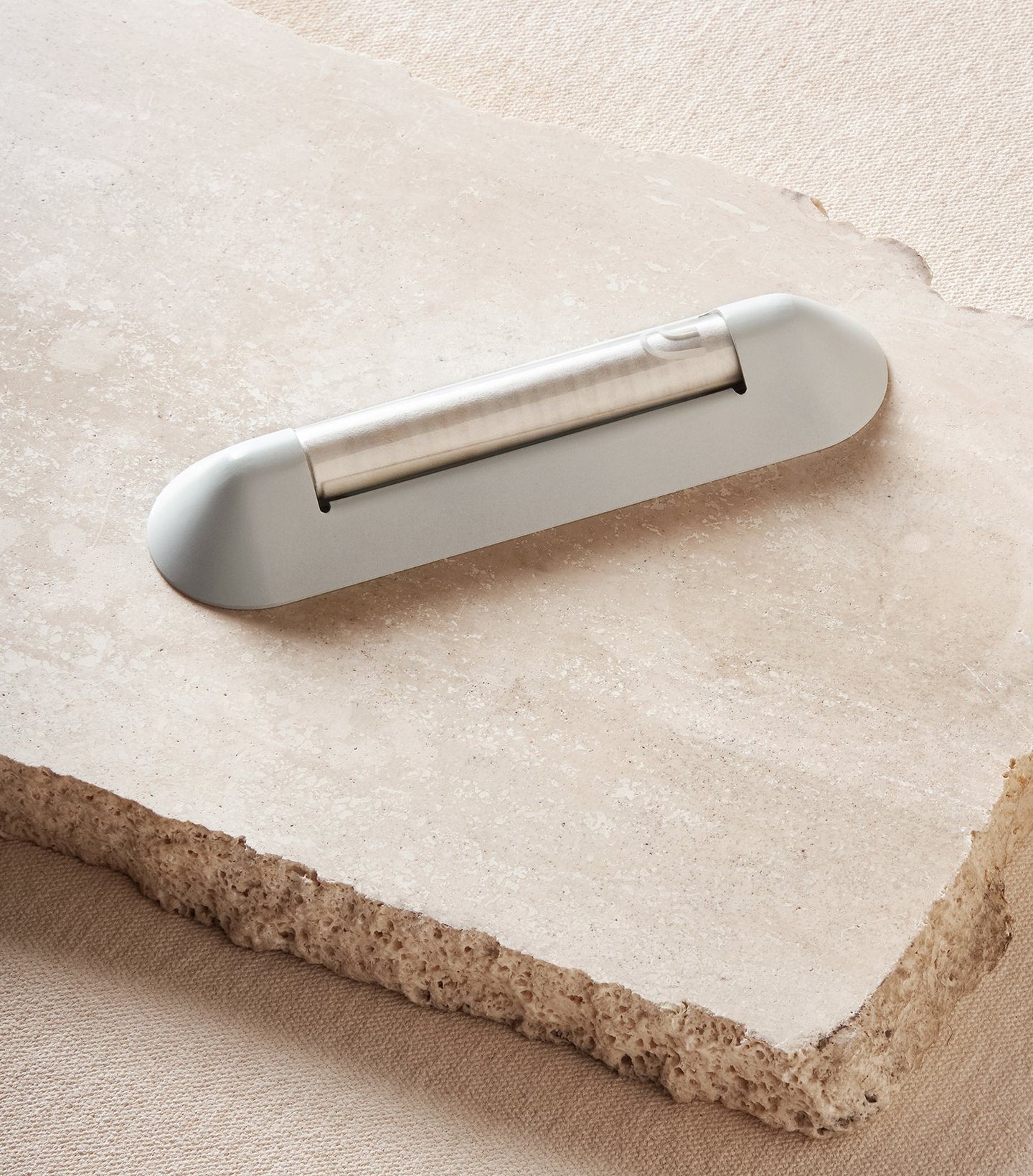 Load image into Gallery viewer, Shelter Mezuzah in Cloud white at an angle