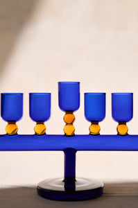 Glass Chanukiah