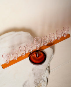 Glass Chanukiah