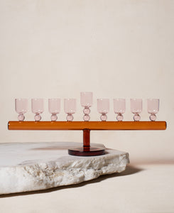Glass Chanukiah