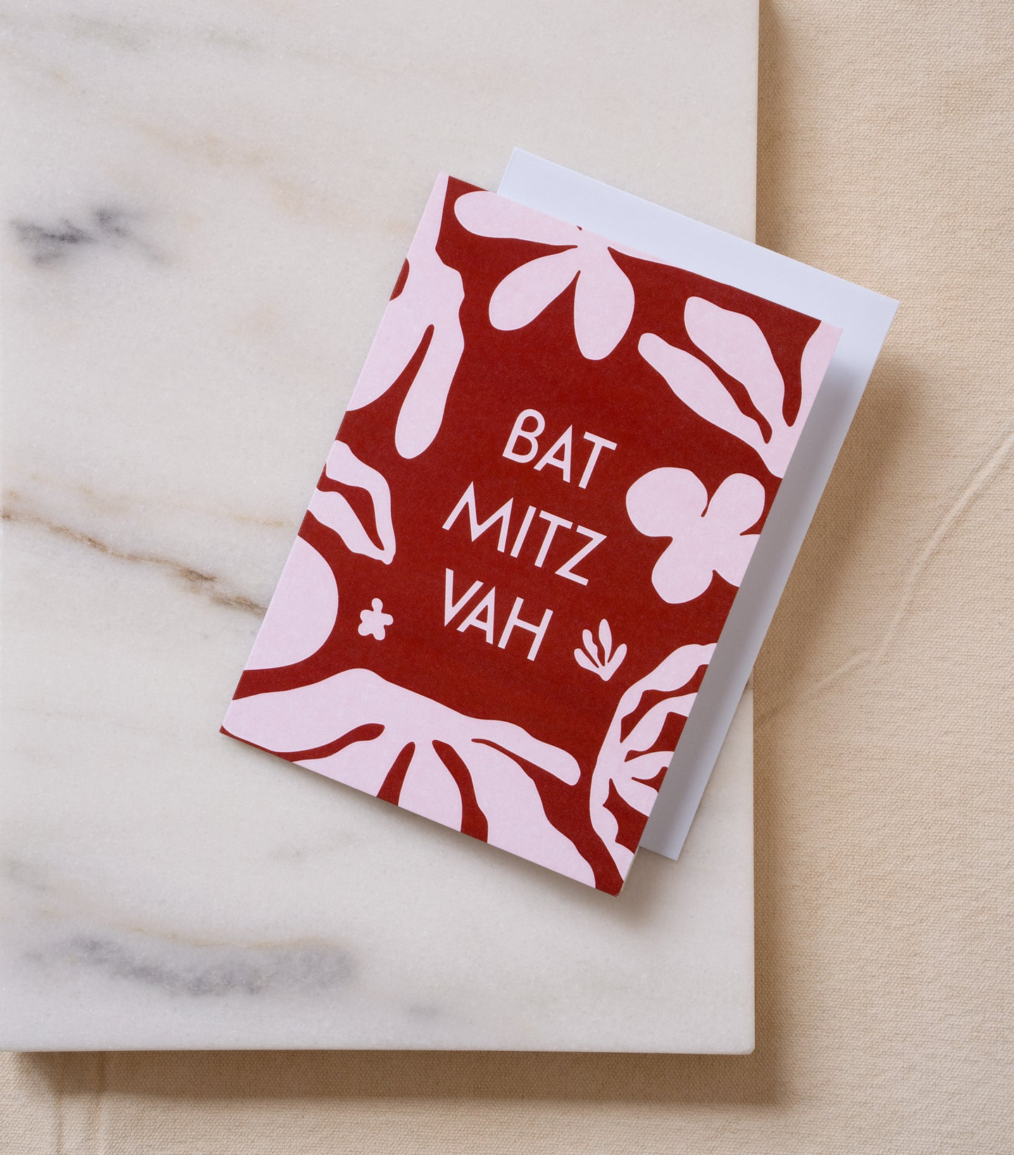 Load image into Gallery viewer, Bat Mitzvah greeting card and white envelope
