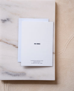 Back of Happy Hanukkah greeting card with Via Maris printed logo