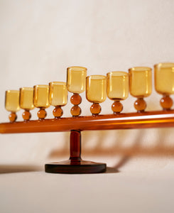 Glass Chanukiah