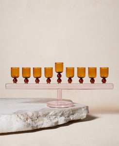 Glass Chanukiah