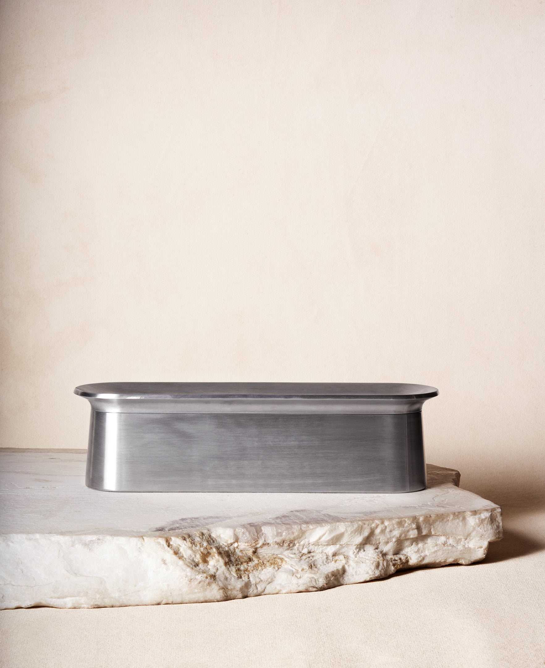 Block Chanukiah in Polished Aluminum