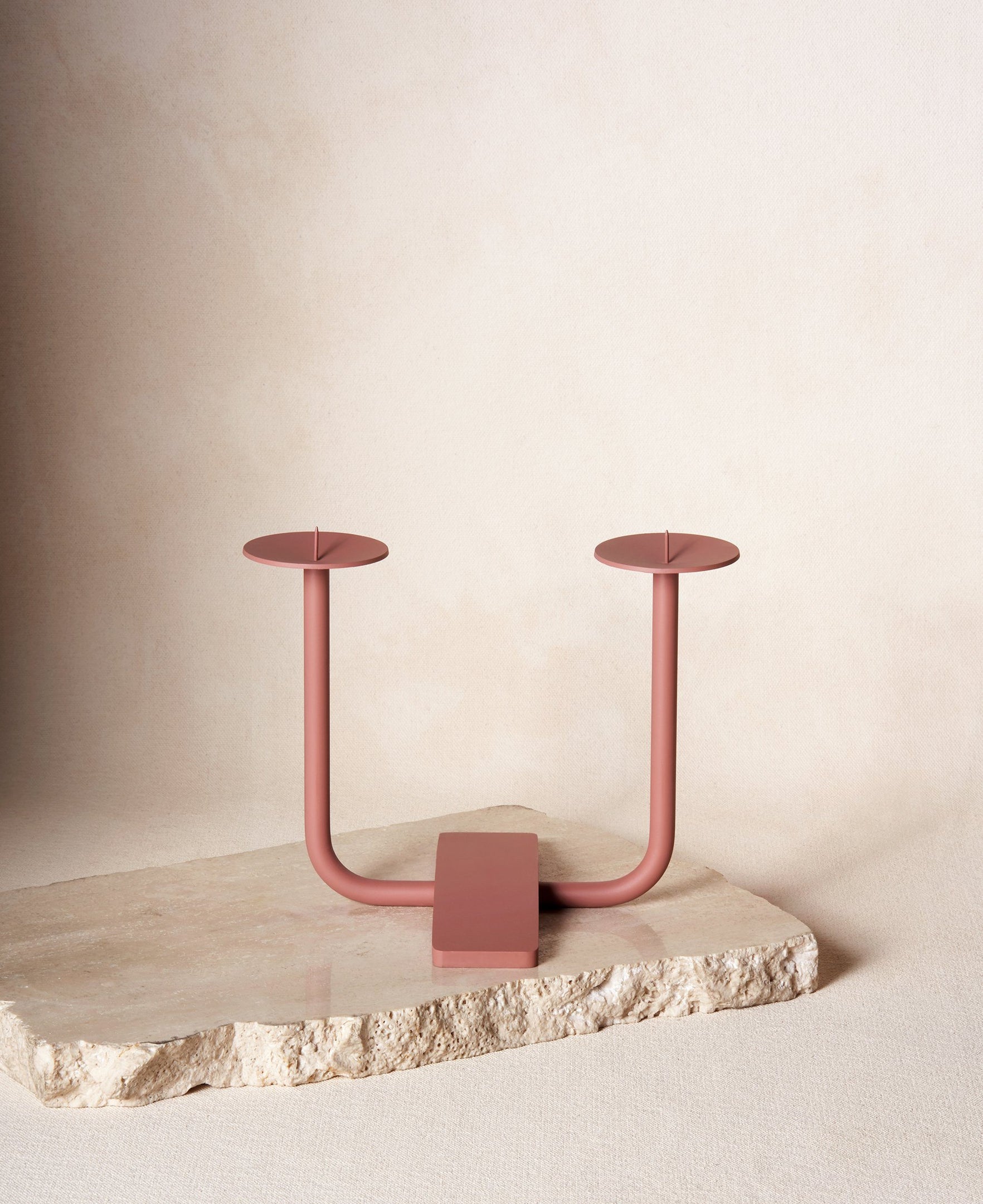 Rest Candleholder in Clay Red