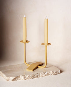 Rest Candleholder in Sand with Shabbat Candles