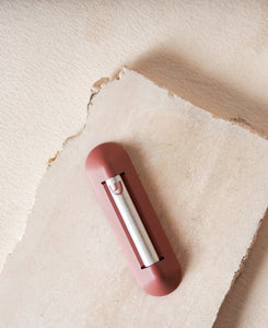 Shelter Mezuzah in Clay Red modern mezuzah