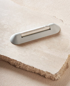 Shelter Mezuzah in Cloud white at an angle