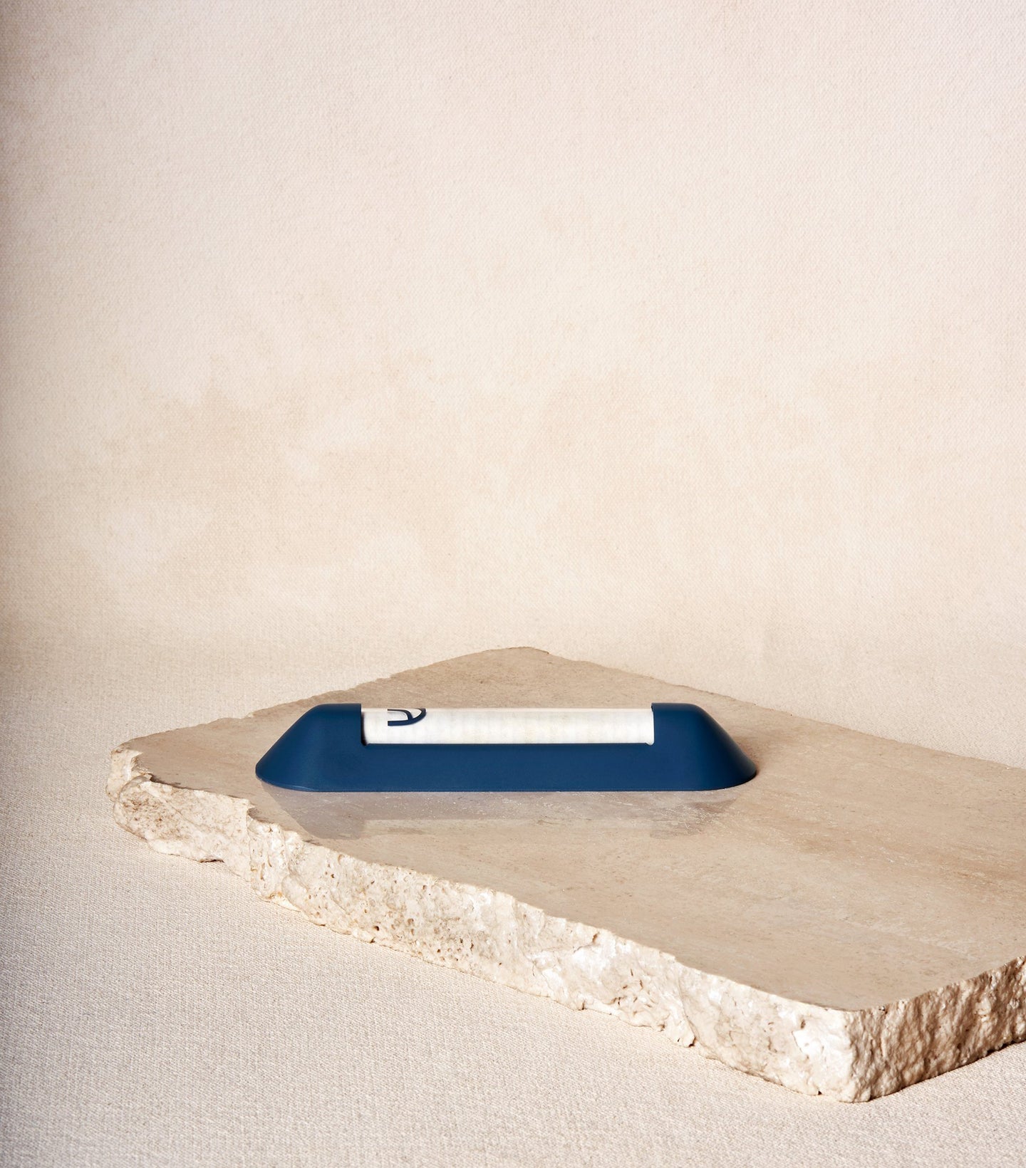 Load image into Gallery viewer, Shelter Mezuzah in Midnight blue side view
