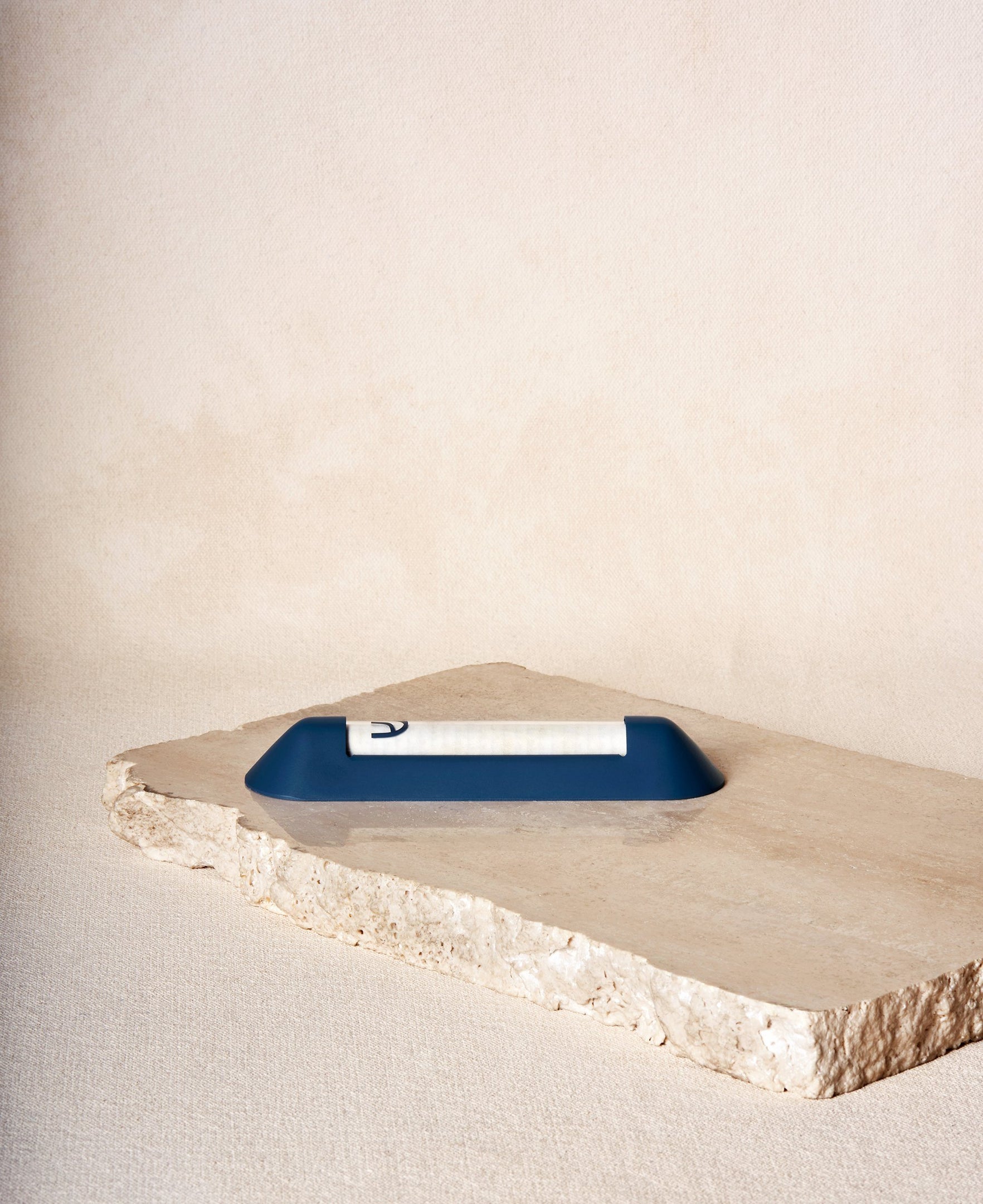 Shelter Mezuzah in Midnight blue side view