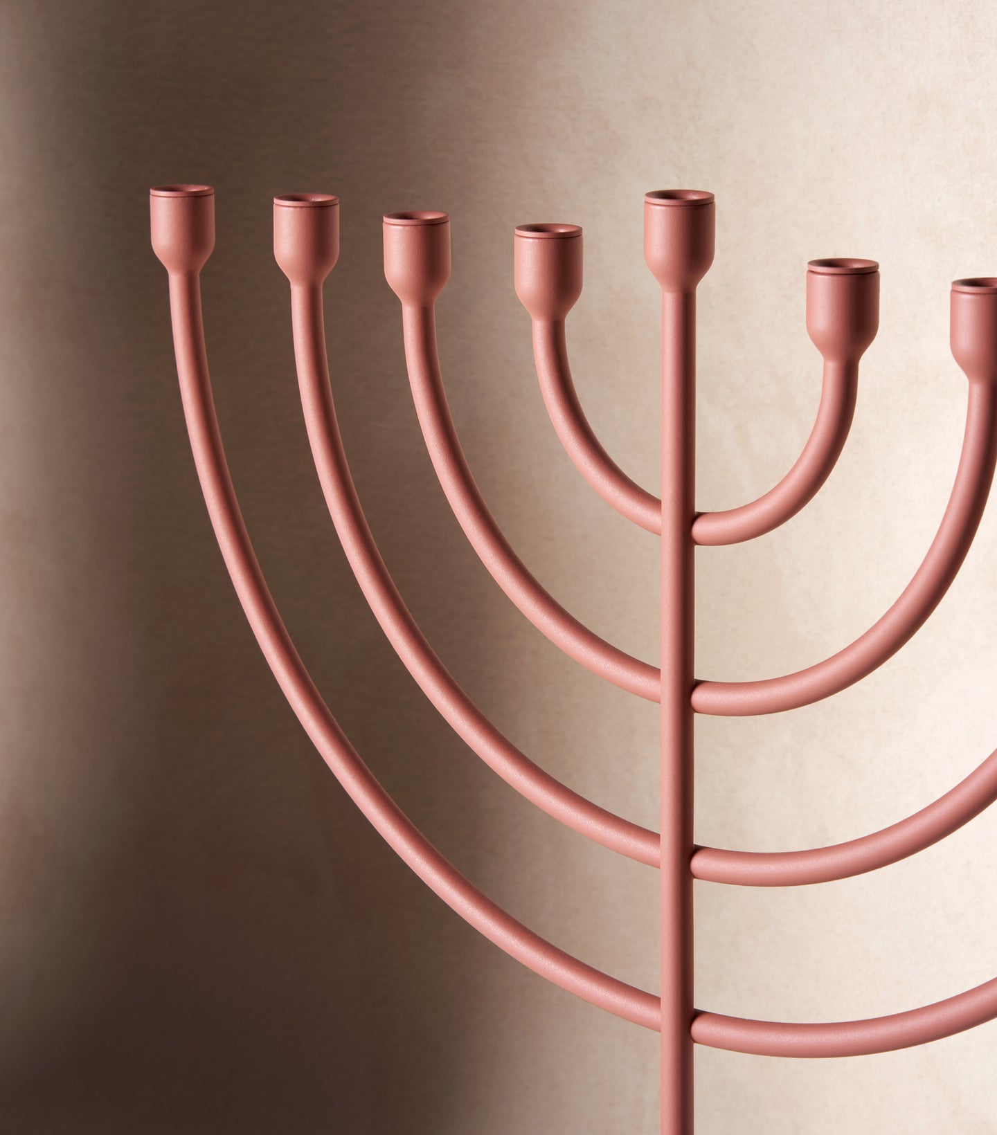 Load image into Gallery viewer, Trace Chanukiah in Clay Red close up
